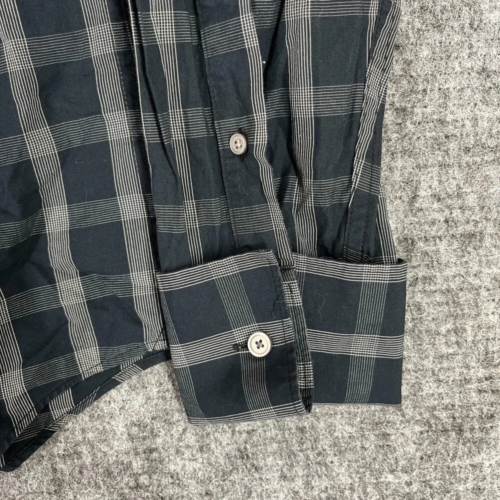 Banana Republic Classic Fit Lightweight Business Casual‎ Shirt Men Medium Black